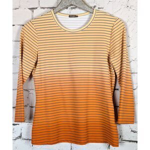 J. McLAUGHLIN Classic Catalina Cloth Gradient Striped Top Small